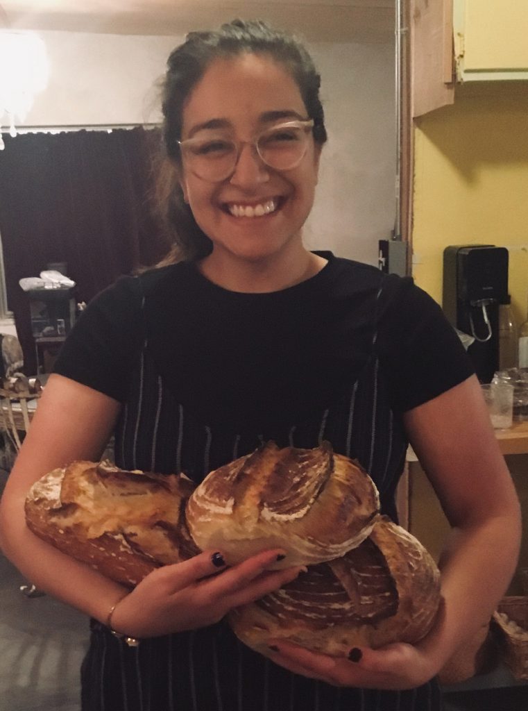 Jamie with her bread